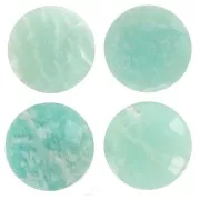 Bead Amazonite Flat disc with facets 12mm x1