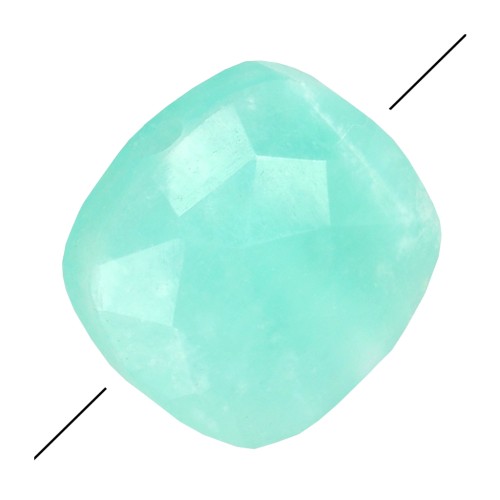Bead Amazonite Square with facets 10mm x1