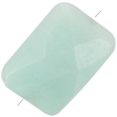 Bead Amazonite Rectangle with facets 14x10mm x1
