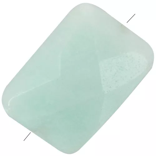 Bead Amazonite Rectangle with facets 14x10mm x1