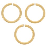 6x0.7mm Stainless steel 316L open Jump rings - Gold Tone x10