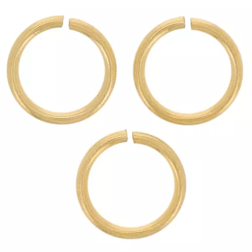 6x0.7mm Stainless steel 316L open Jump rings - Gold Tone x10