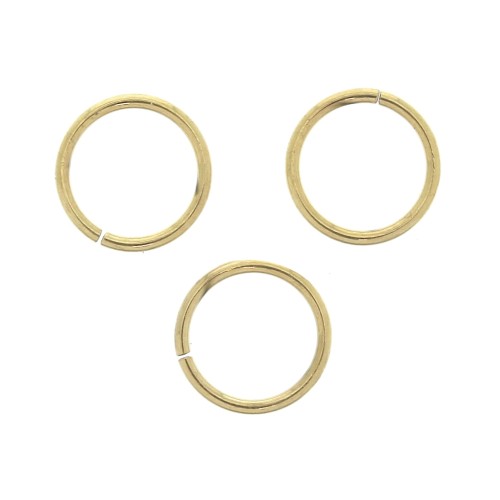 7x0.7mm Stainless steel 316L open Jump rings - Gold Tone x10
