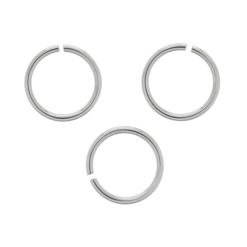 7x0.7mm Stainless steel 316L open Jump rings x10