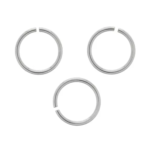 7x0.7mm Stainless steel 316L open Jump rings x10