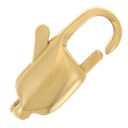 15 mm long carabiner clasp - Gold-plated 316L stainless steel x1