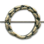 Braided ring 18mm Bronze tone x1|raw }}