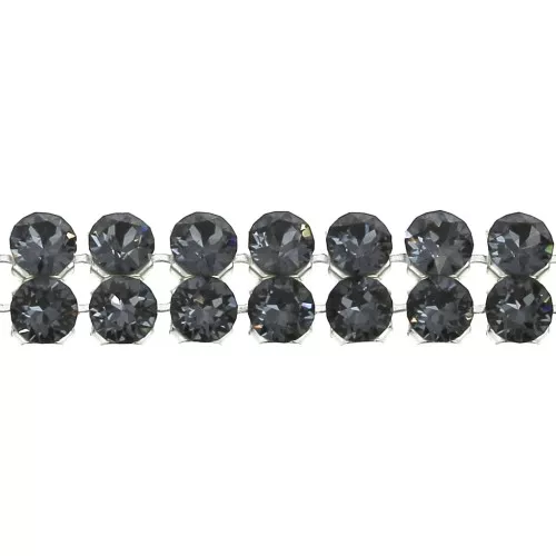 5.3mm PureCrystal Crystal Mesh 40001 2 rows - Crystal Silver Night x5cm