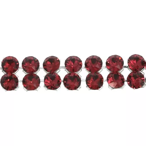 5.3mm PureCrystal Crystal Mesh 40001 2 rows - Scarlet x5cm