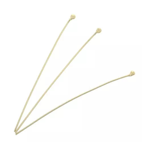 38mm Head pin with 0,5mm ball - Gold-filled x10