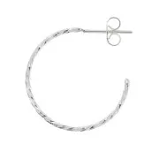 25mm 925 Sterling Silver diamond effect hoop errings to decorate x2