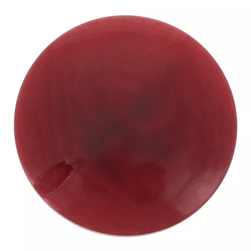 20mm Flat round Tagua bead - burgundy x1