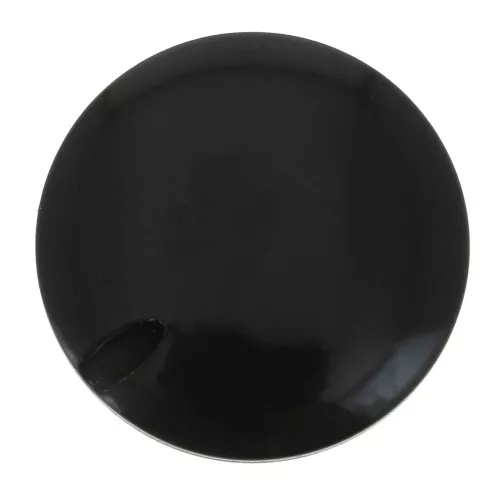 20mm Flat round Tagua bead - Black x1