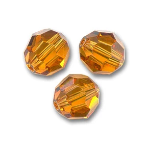 Round beads PureCrystal 5000 6 mm - Topaz x6