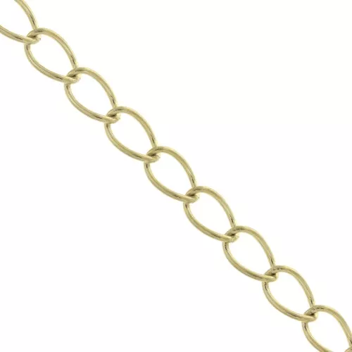 3.5mm Stainless Steel 316L Rectangle cable mesh chain - Gold Tone x50 cm