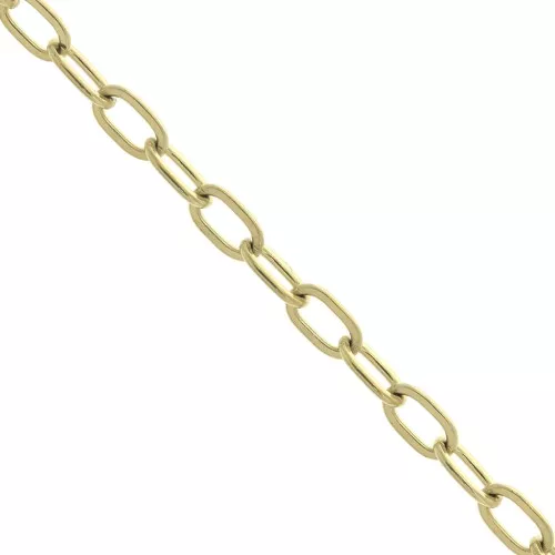 2.6mm Stainless Steel 316L Rectangle cable mesh chain - Gold Tone x50 cm