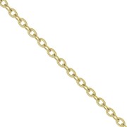 Trace mirror chain 2 mm - Stainless steel 316L Gold x50cm|raw }}