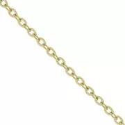Trace mirror chain 2 mm - Stainless steel 316L Gold x50cm
