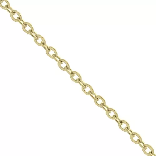 Trace mirror chain 2 mm - Stainless steel 316L Gold x50cm
