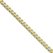 1.2mm Stainless Steel 316L Diamond cut box mesh chain - Gold Tone x50 cm