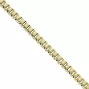 1.2mm Stainless Steel 316L Diamond cut box mesh chain - Gold Tone x50 cm
