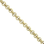 3mm Stainless Steel 316L Belcher chain - Gold Tone x50 cm