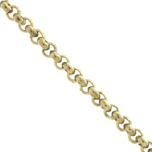 3mm Stainless Steel 316L Belcher mesh chain - Gold Tone x50 cm