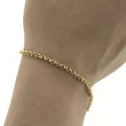 3mm Stainless Steel 316L Belcher mesh chain - Gold Tone x50 cm