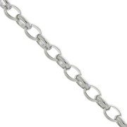 Oval Belcher chain 3.5 mm - 316L stainless steel x1m