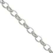 Oval Belcher chain 3.5 mm - 316L stainless steel x1m