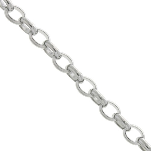Oval Belcher chain 3.5 mm - 316L stainless steel x1m