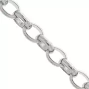Oval Belcher chain 3.5 mm - 316L stainless steel x1m