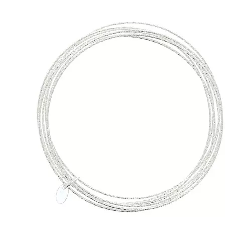 Semainier Bracelet - 7 Diamond Rings - 65 mm in 925 Sterling Silver x1
