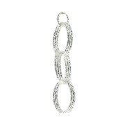 35mm 925 Sterling Silver oval diamond effet pendant x1|raw }}