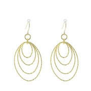 35.5mm 925 Sterling Silver oval diamond effet pendant - Gold plated x1