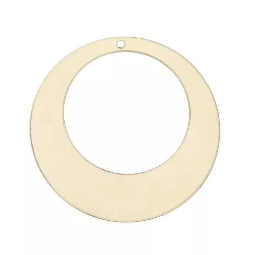 32mm Gold Filled round openwork hoop earring pendant x1