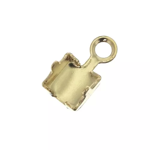 3mm Chain End for Crystal Rhinestone Chain - Gold Plated x1
