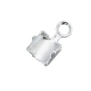 3mm Chain End for Crystal Rhinestone Chain - fine silver plating x1|raw }}