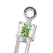 3mm Chain End for Crystal Rhinestone Chain - fine silver plating x1