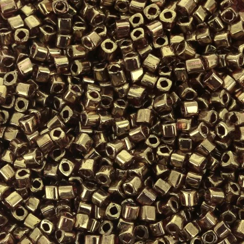 1.5mm Toho Cubes TC-01-421 - Transparent Pink Gold Luster x10g