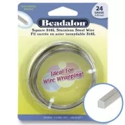 Square wire 0.51 mm - 316L stainless steel x10m