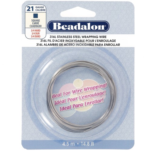 Square stainless steel wire 0.72mm x4.5m