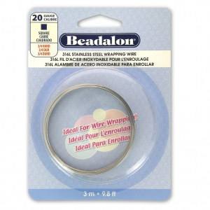 Square 316L stainless steel wire 0.81mm x3m