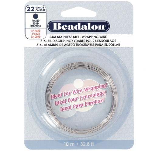 Round wire 0.64 mm - 316L stainless steel x10m