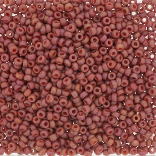 Miyuki Seed beads 11/0 4695 - Opaque Glazed Carnelian Mat AB x8g