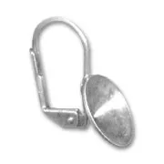 PureCrystal 1122 Rivoli 10mm Leverback earrings Rhodium tone x2