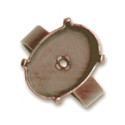 Ring base with 4120 18x13mm setting Old copper tone x1