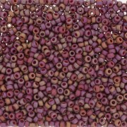 Miyuki Seed beads 11/0 4696 - Opaque Glazed Trillium Red Mat AB x8g
