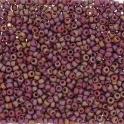 Miyuki Seed beads 11/0 4696 - Opaque Glazed Trillium Red Mat AB x8g
