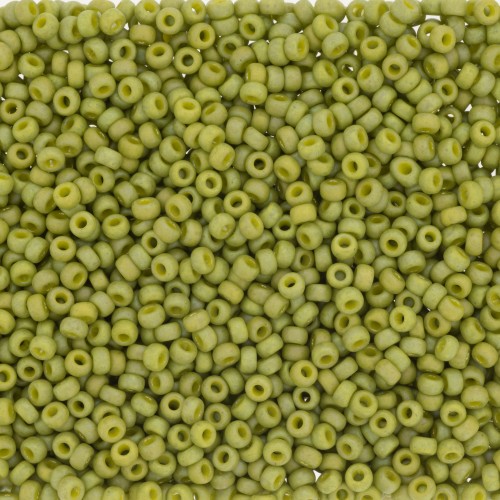 Miyuki Seed beads 11/0 4697 - Opaque Glazed Olive Mat AB x8g